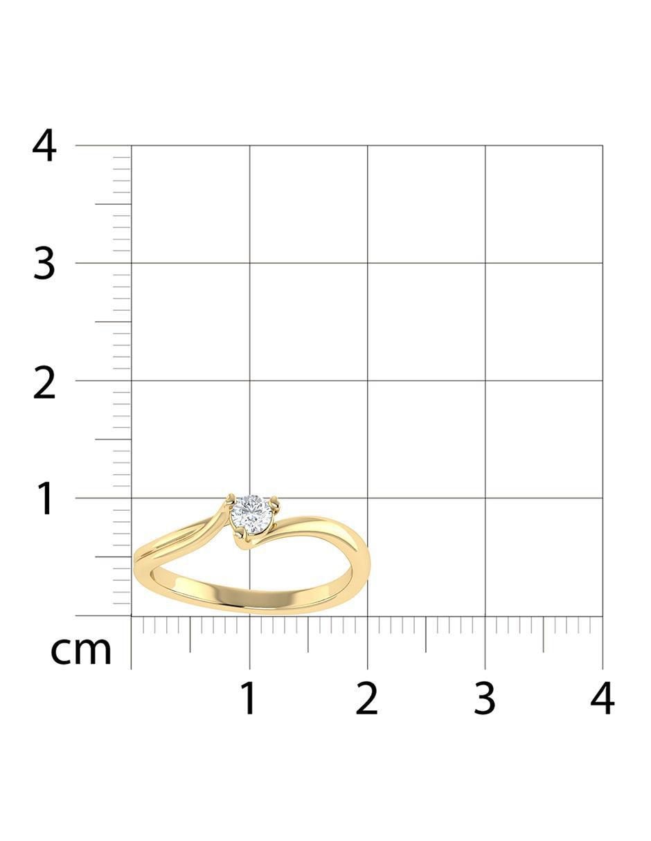 Argolla de oro amarillo 14 k diamante 6