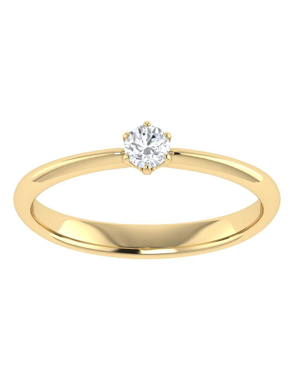 Argolla de oro amarillo 14 k diamante Argolla de oro amarillo 14 k diamante