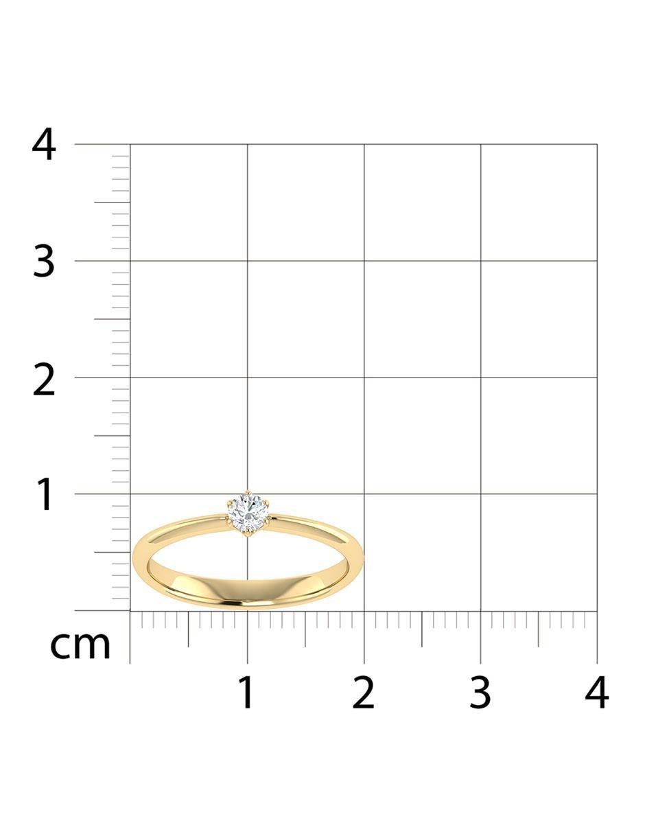 Argolla de oro amarillo 14 k diamante 7