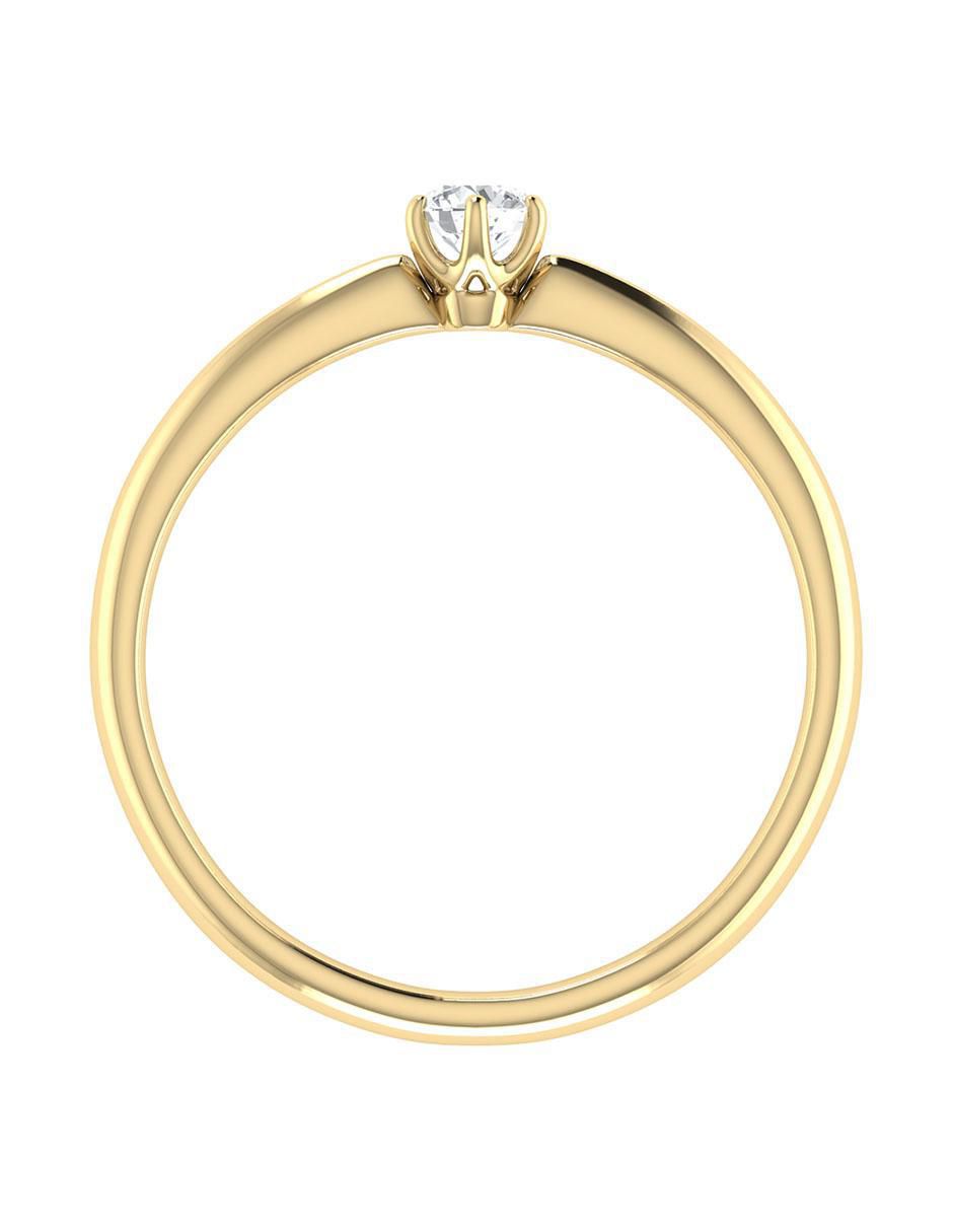 Argolla de oro amarillo 14 k diamante 5