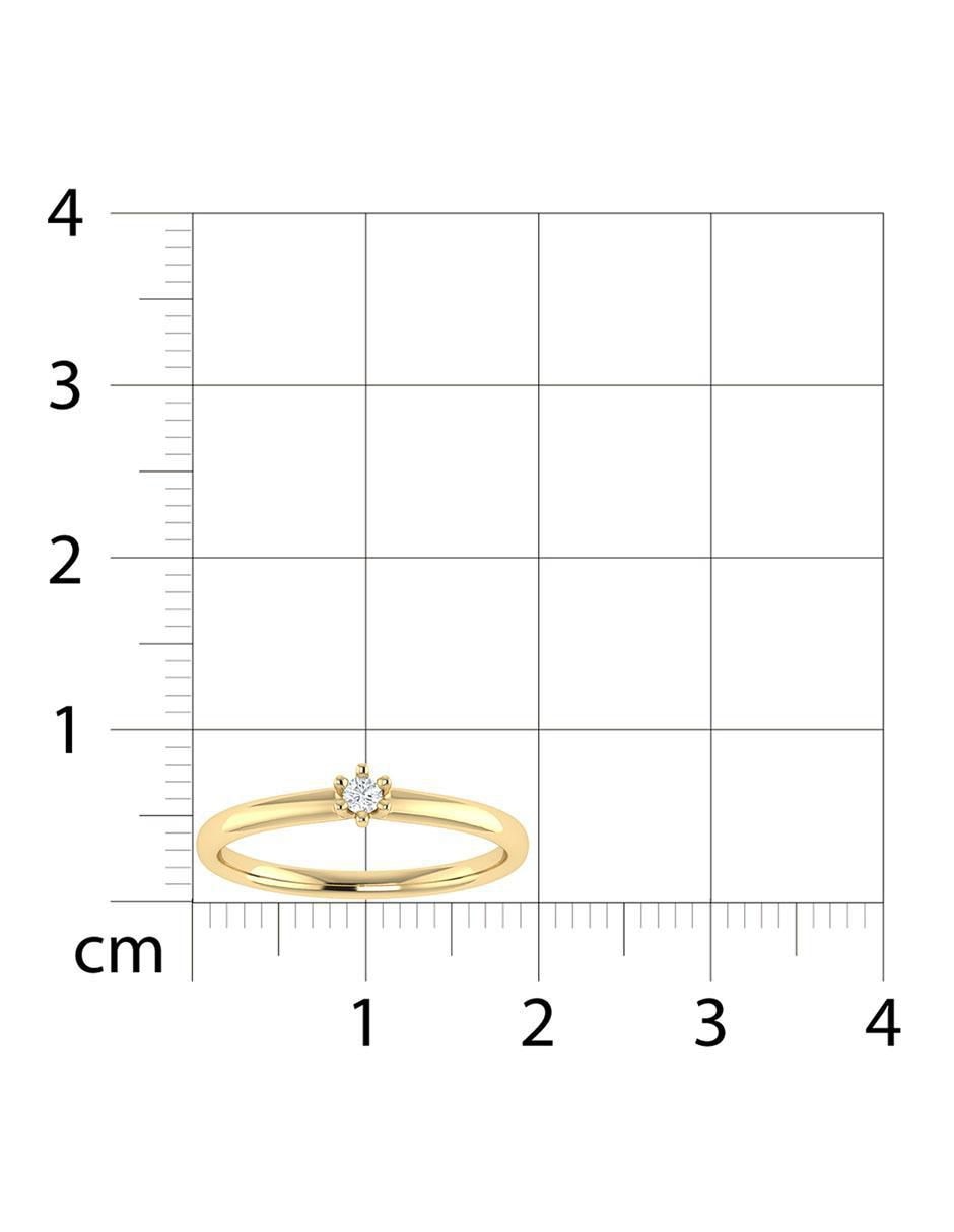 Argolla de oro amarillo 14 k diamante 7