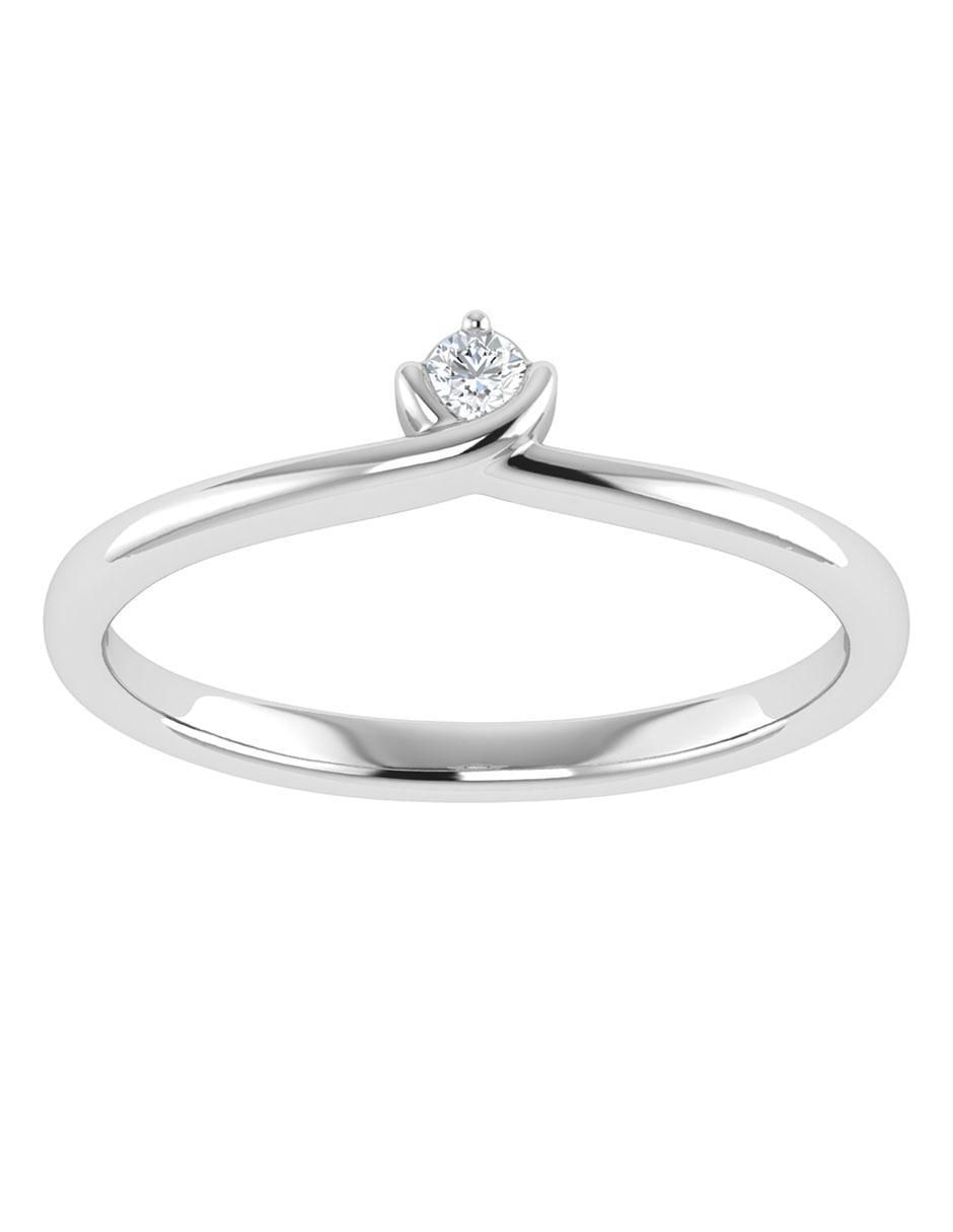 Argolla de oro blanco 14 k diamante Argolla de oro blanco 14 k diamante
