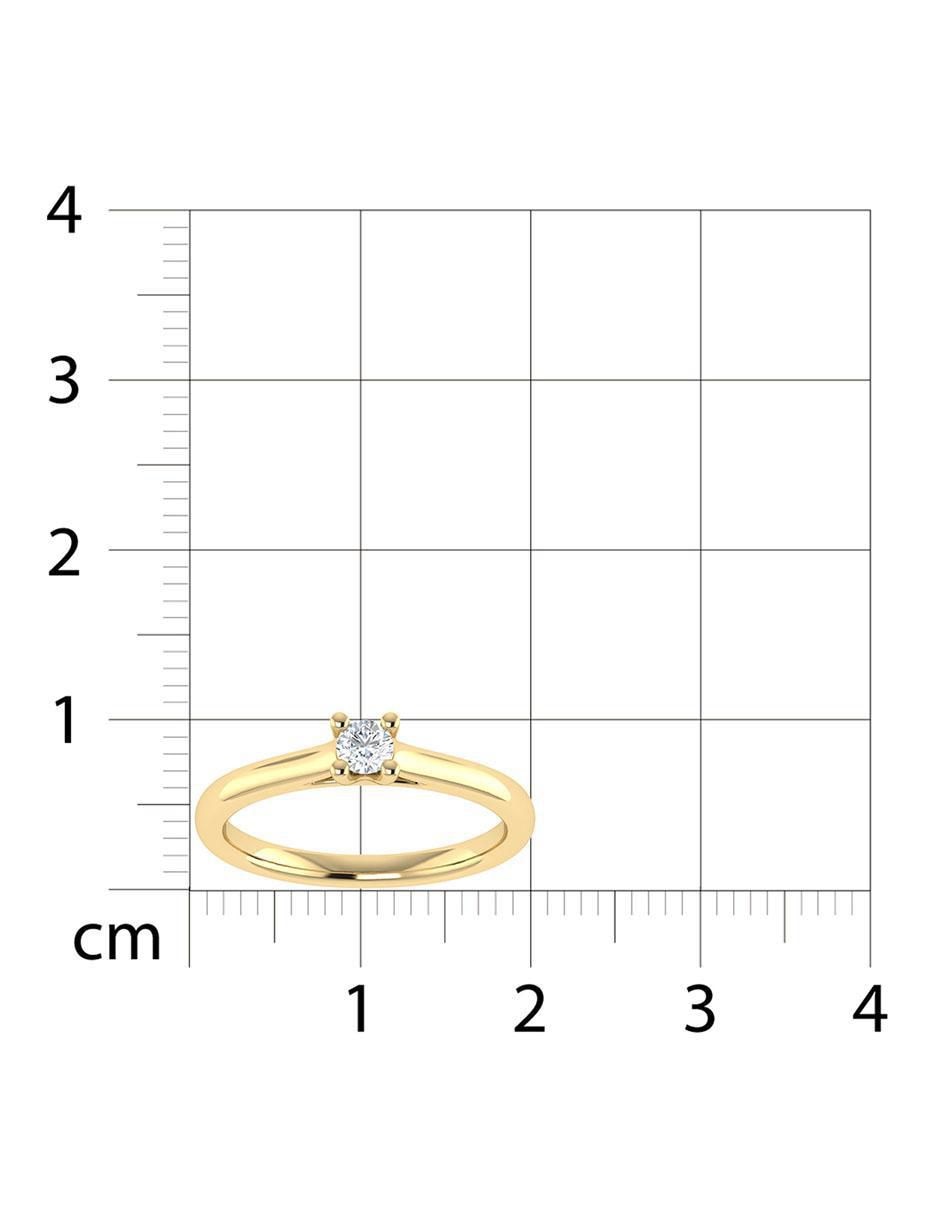 Argolla de oro amarillo 14 k diamante 6