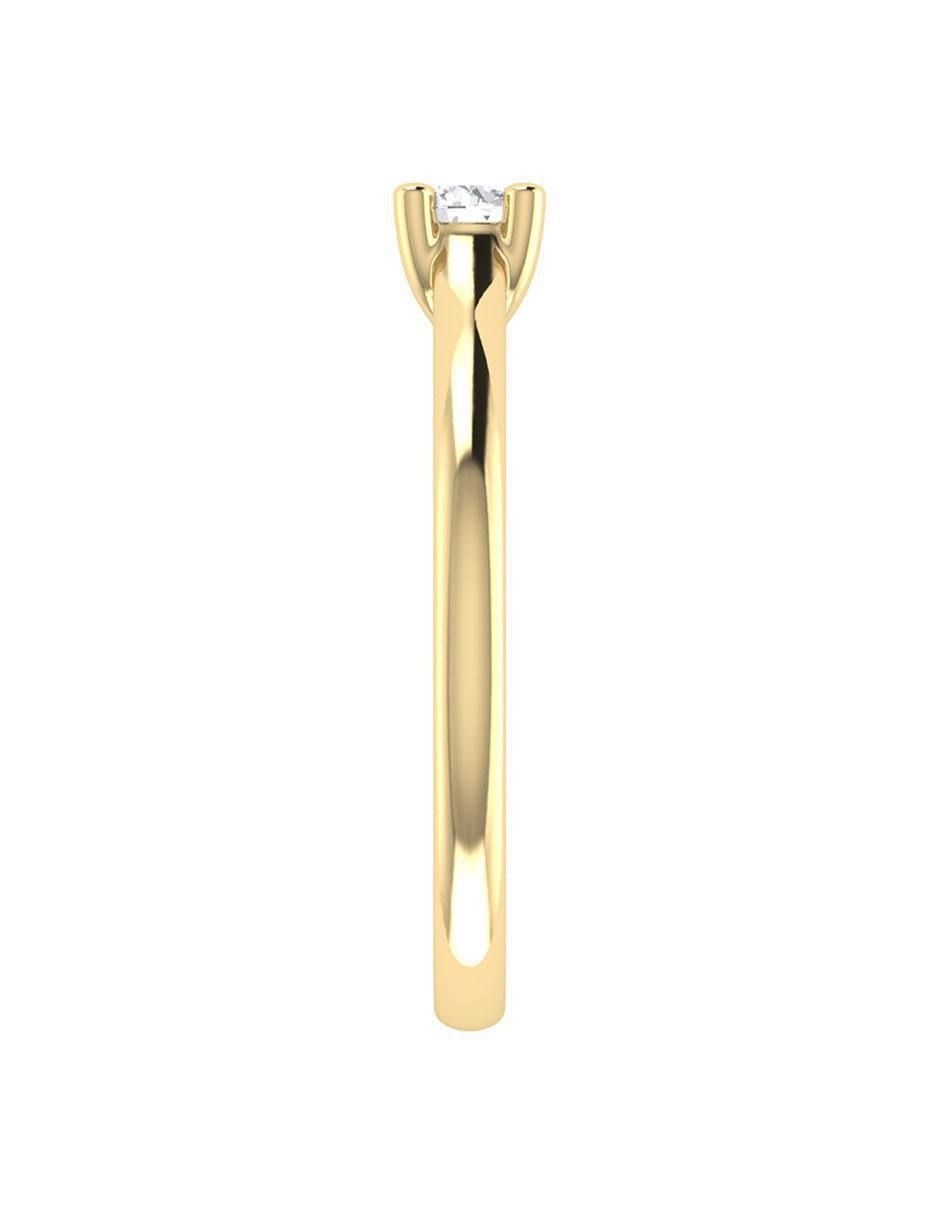 Argolla de oro amarillo 14 k diamante 5