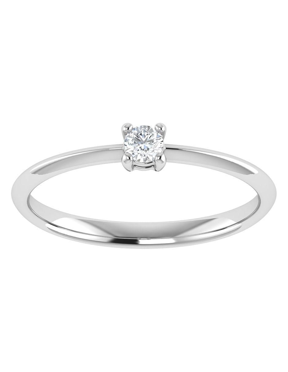 Argolla de oro blanco 14 k diamante Argolla de oro blanco 14 k diamante