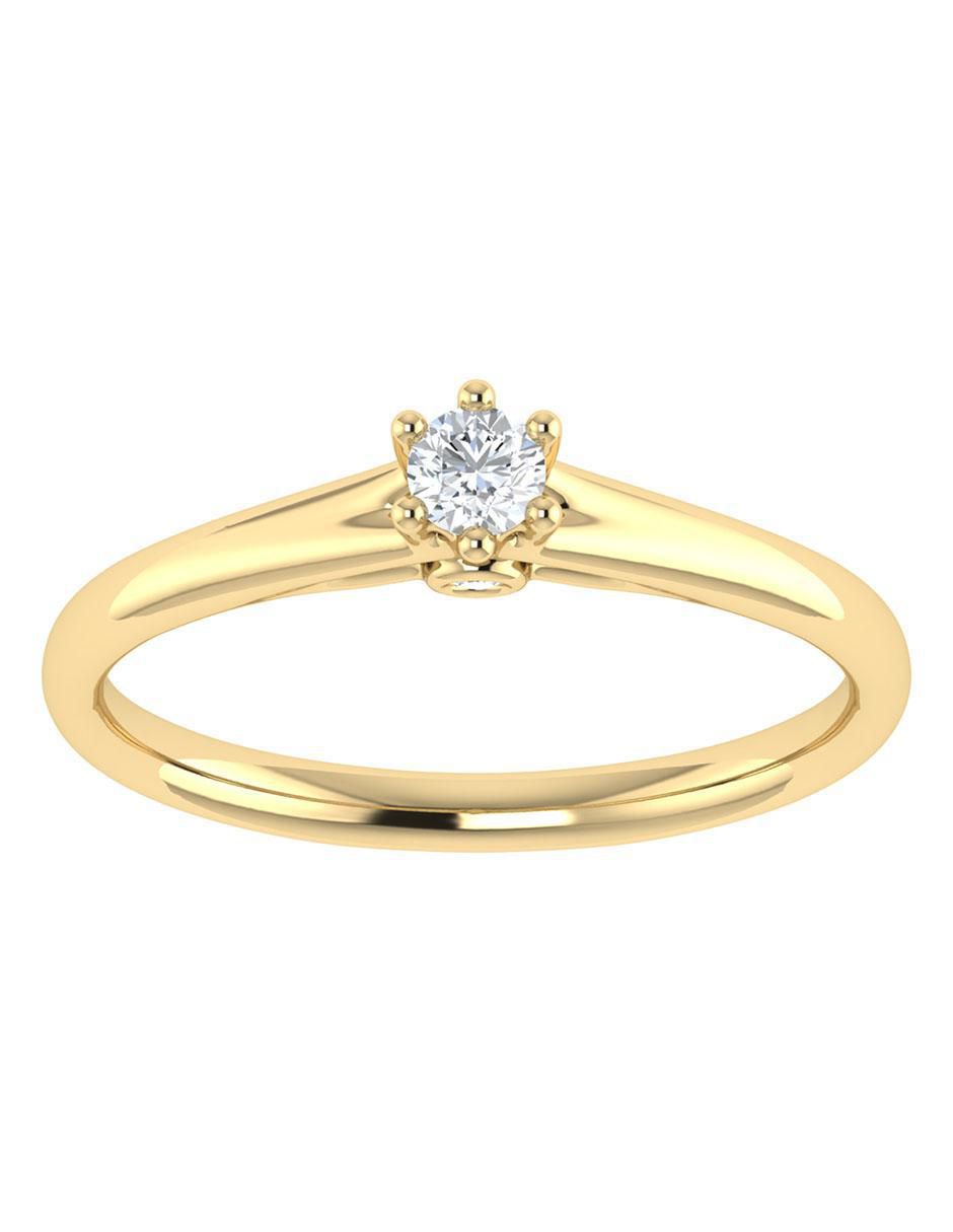 Argolla de oro amarillo 14 k diamante Argolla de oro amarillo 14 k diamante