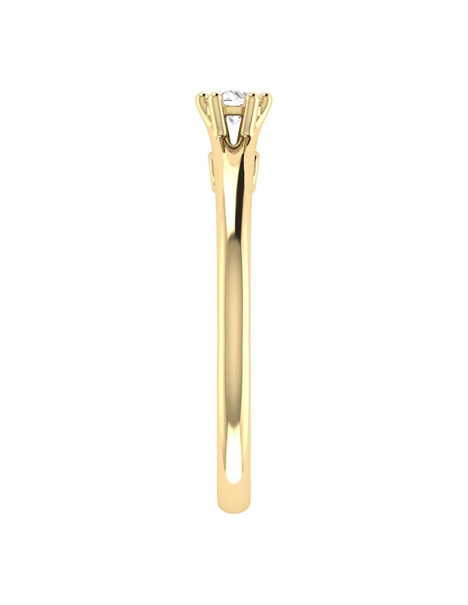 Argolla de oro amarillo 14 k diamante 5