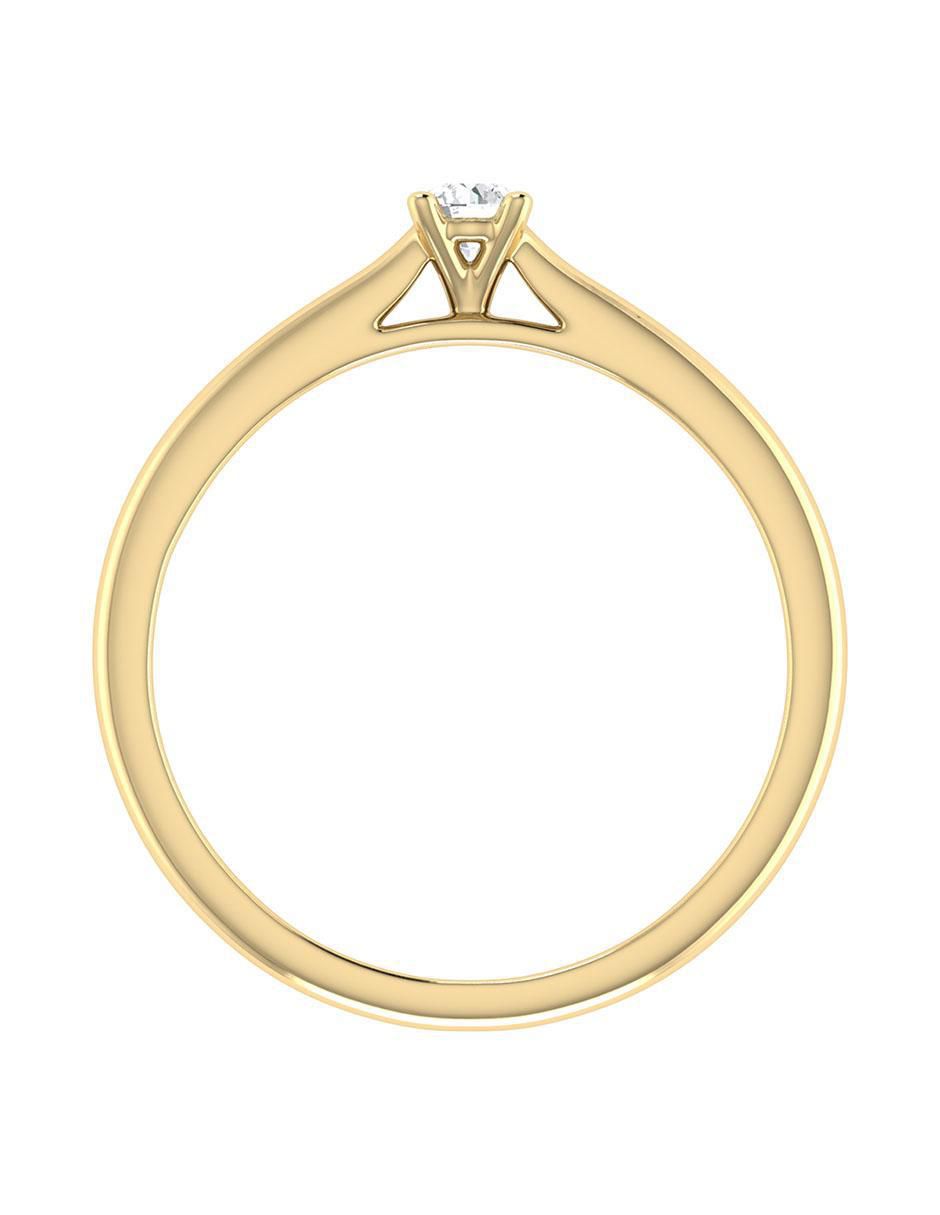 Argolla de oro amarillo 14 k diamante 5