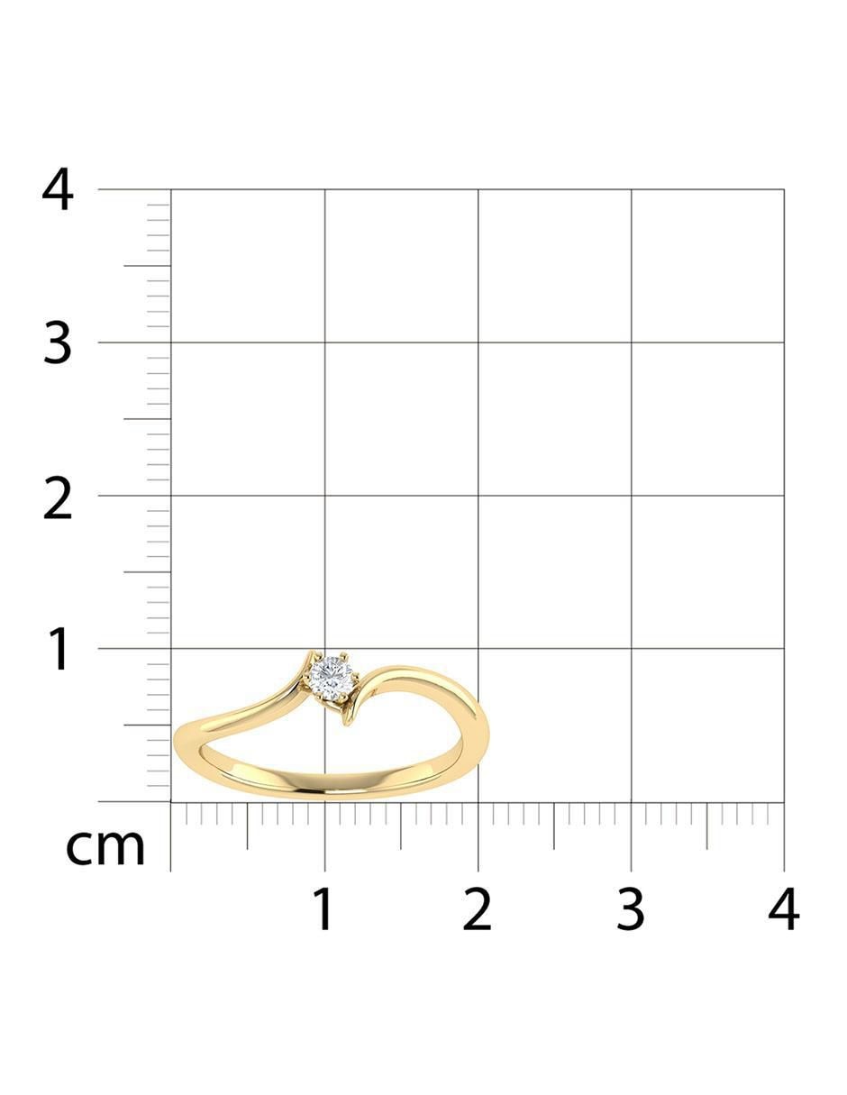 Argolla de oro amarillo 14 k diamante 6