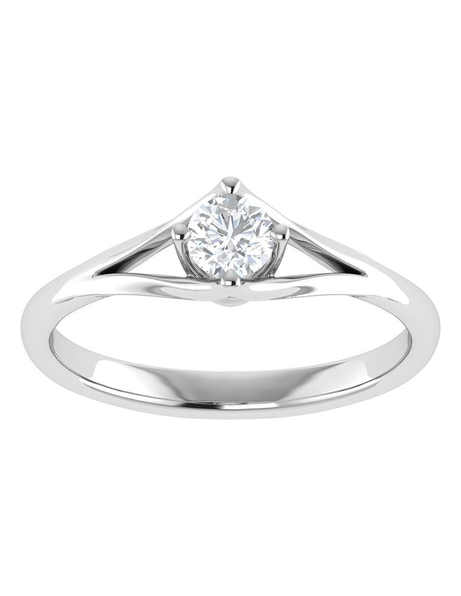 Argolla de oro blanco 14 k diamante Argolla de oro blanco 14 k diamante