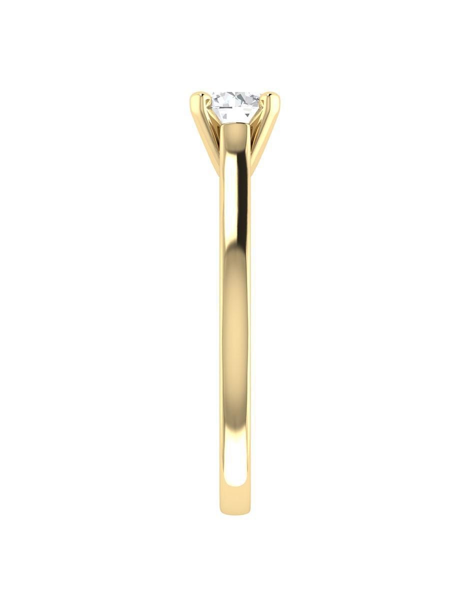 Argolla de oro amarillo 14 k diamante 5