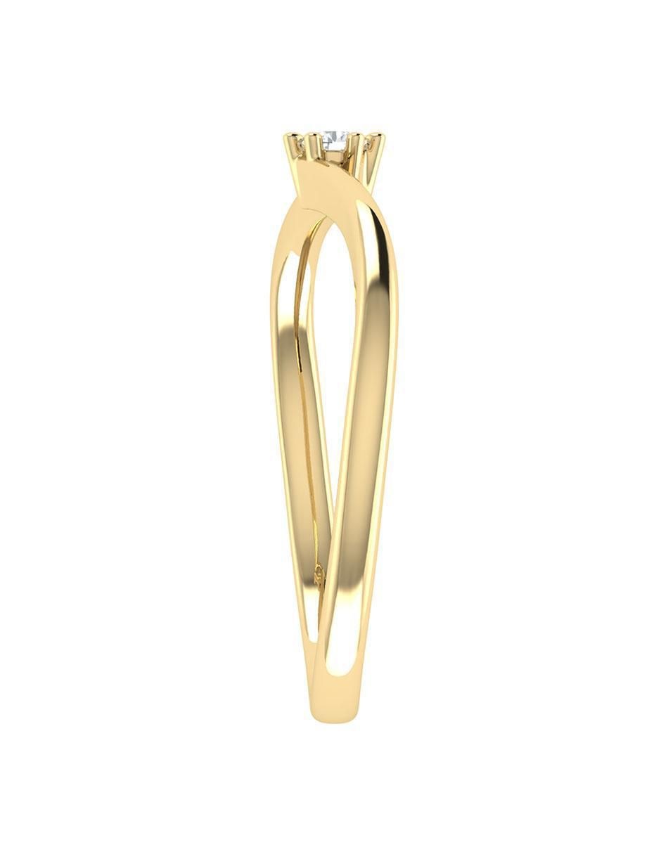 Argolla de oro amarillo 14 k diamante 6