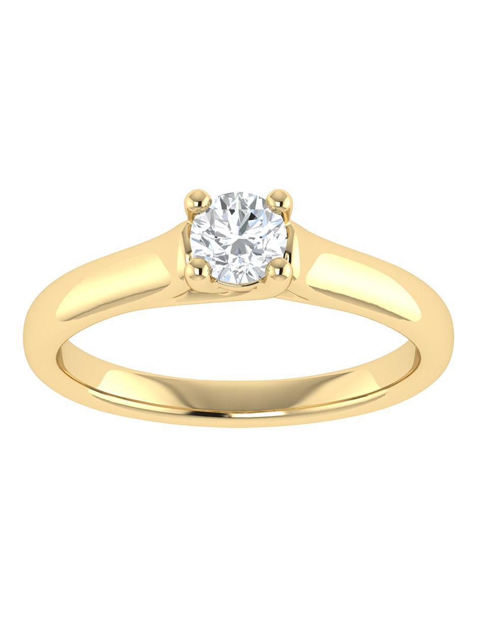Argolla de oro amarillo 14 k diamante Argolla de oro amarillo 14 k diamante
