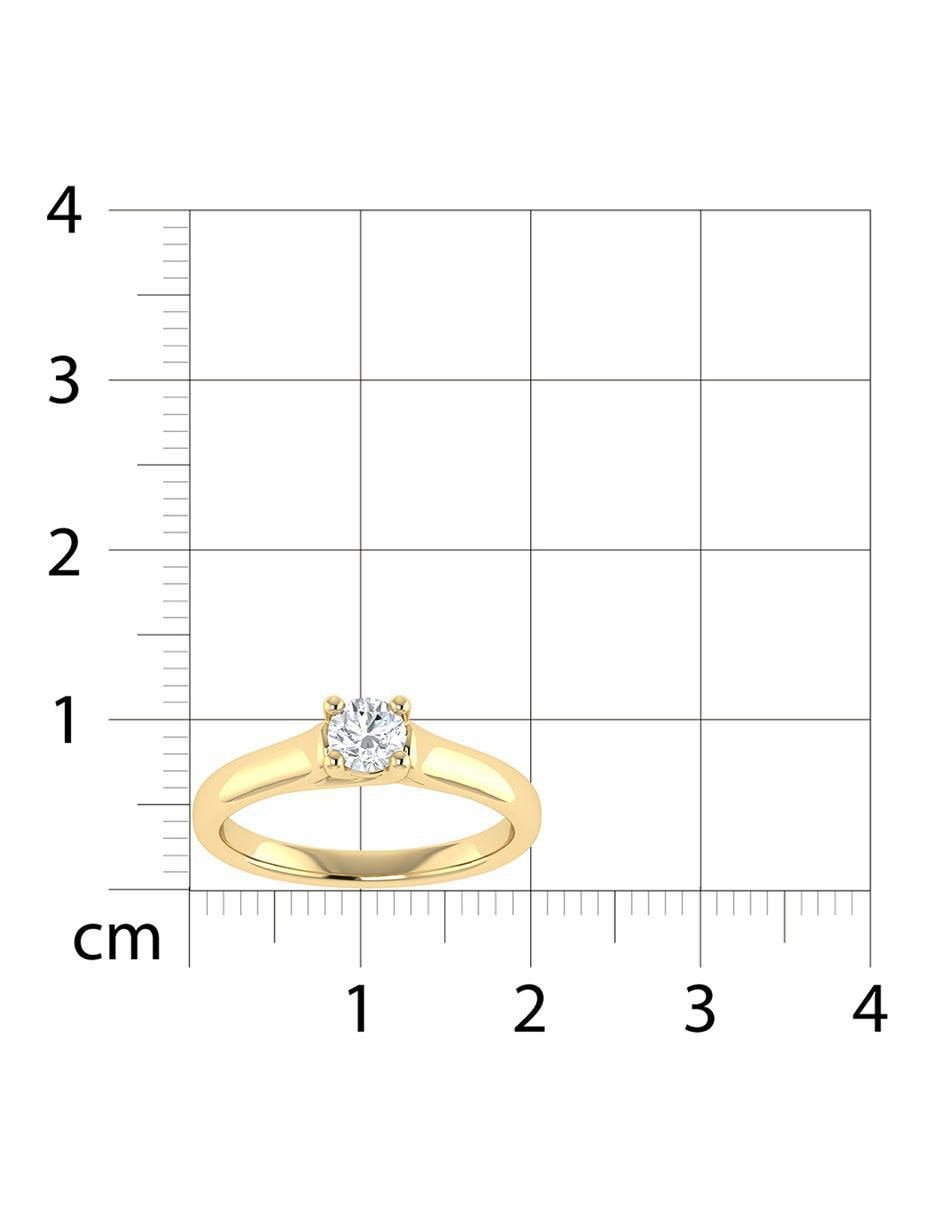 Argolla de oro amarillo 14 k diamante 6