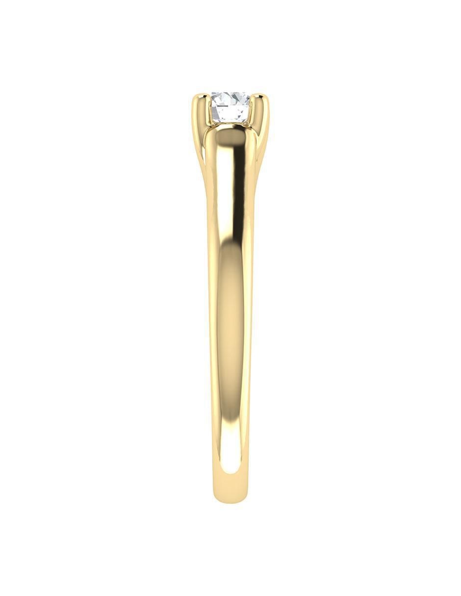 Argolla de oro amarillo 14 k diamante 5