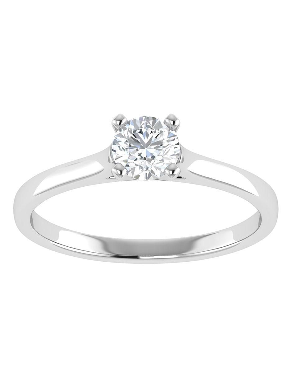Argolla de oro blanco 14 k diamante Argolla de oro blanco 14 k diamante
