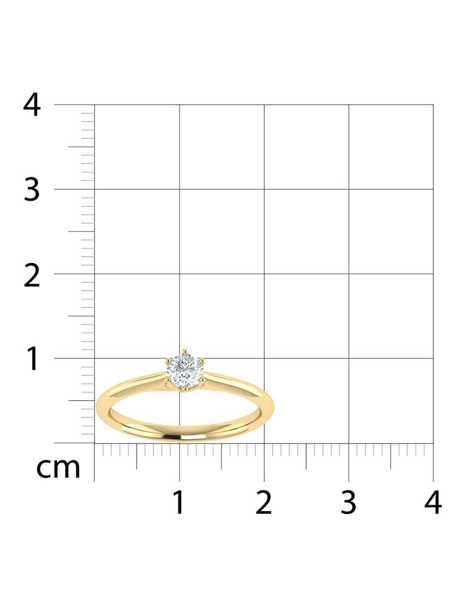 Argolla de oro amarillo 14 k diamante 7