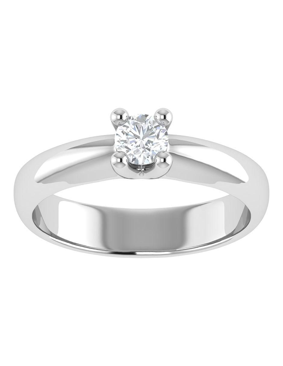 Argolla de oro blanco 14 k diamante Argolla de oro blanco 14 k diamante