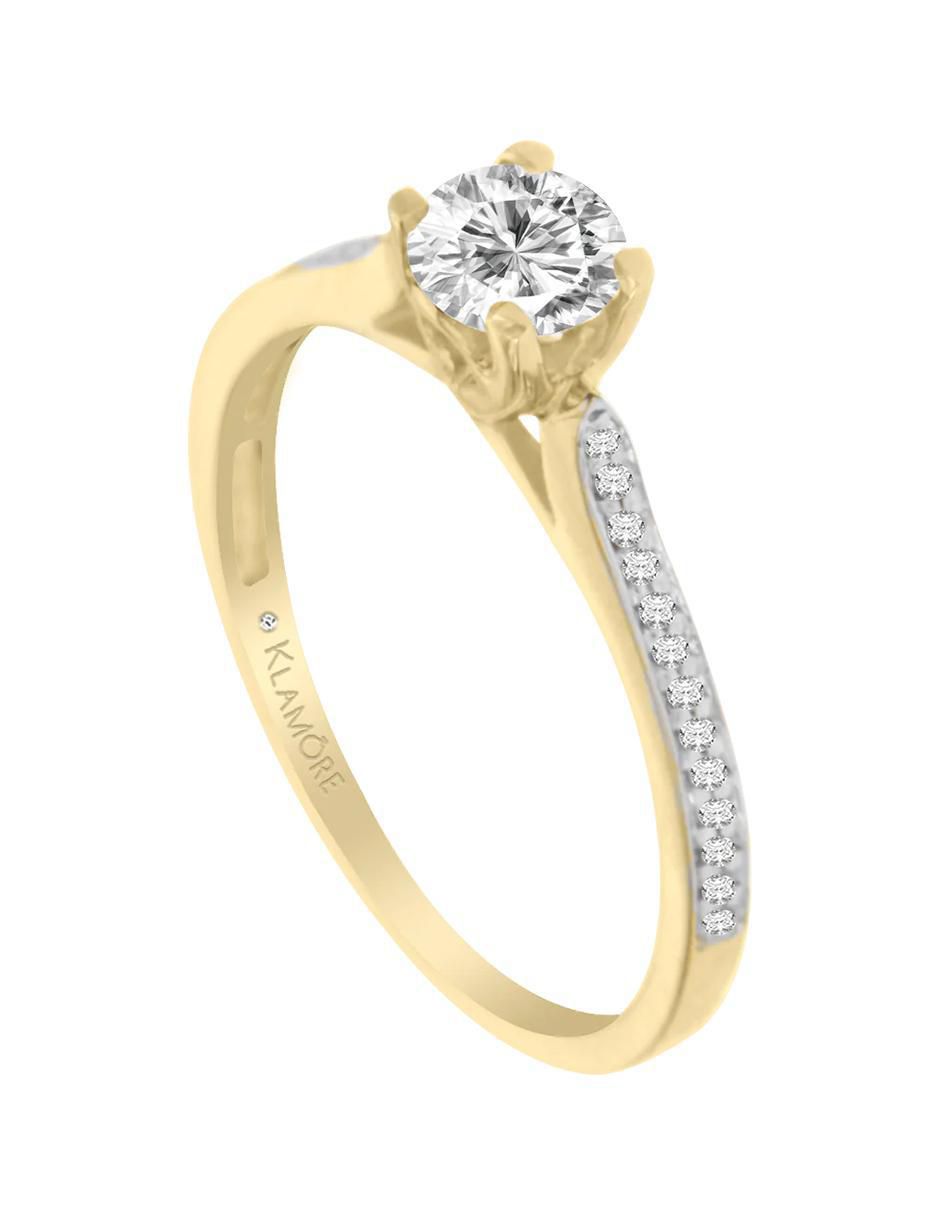Anillo de compromiso "de" oro 14 k klamore vitalia diamante