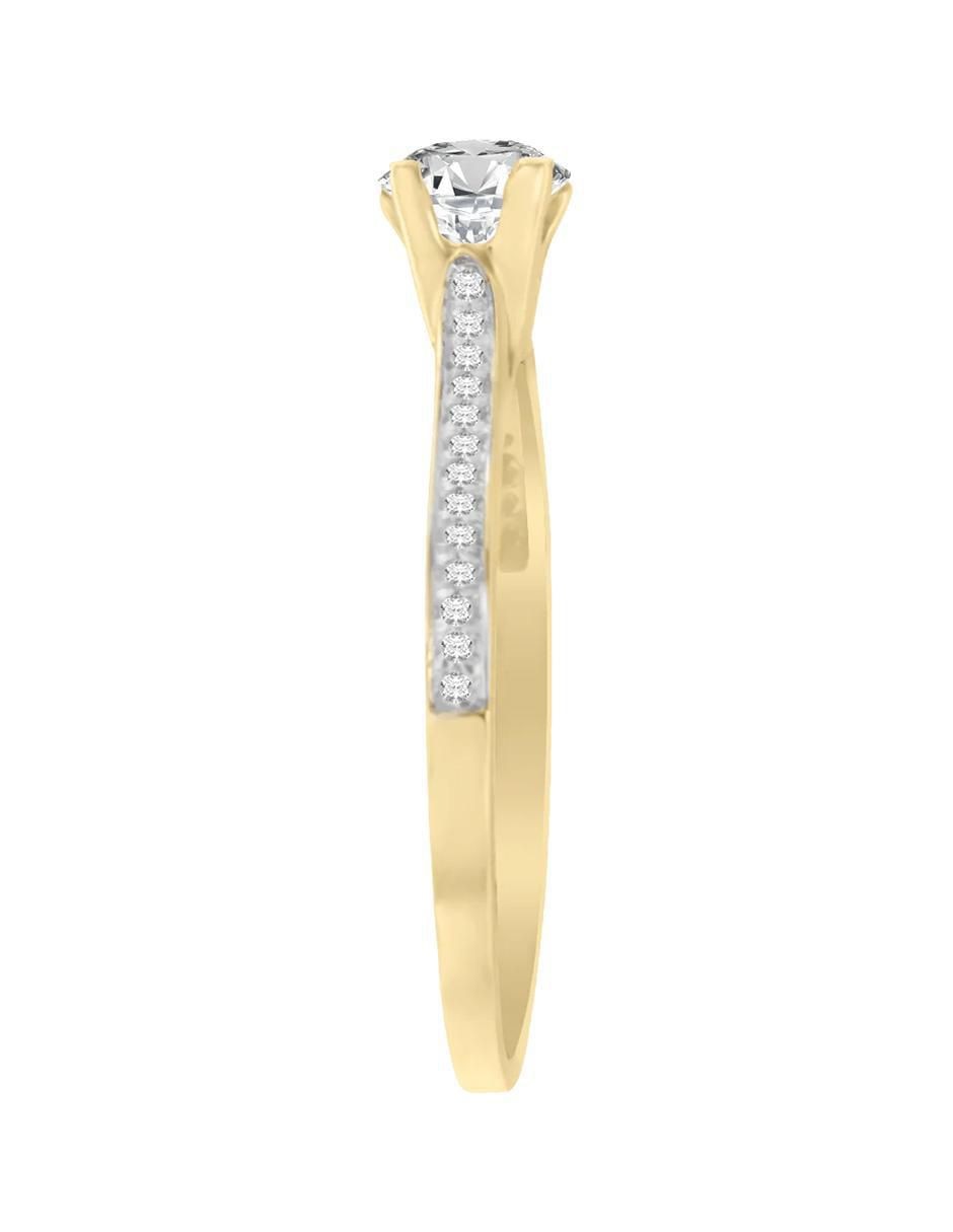 Anillo de compromiso "de" oro 14 k klamore vitalia diamante