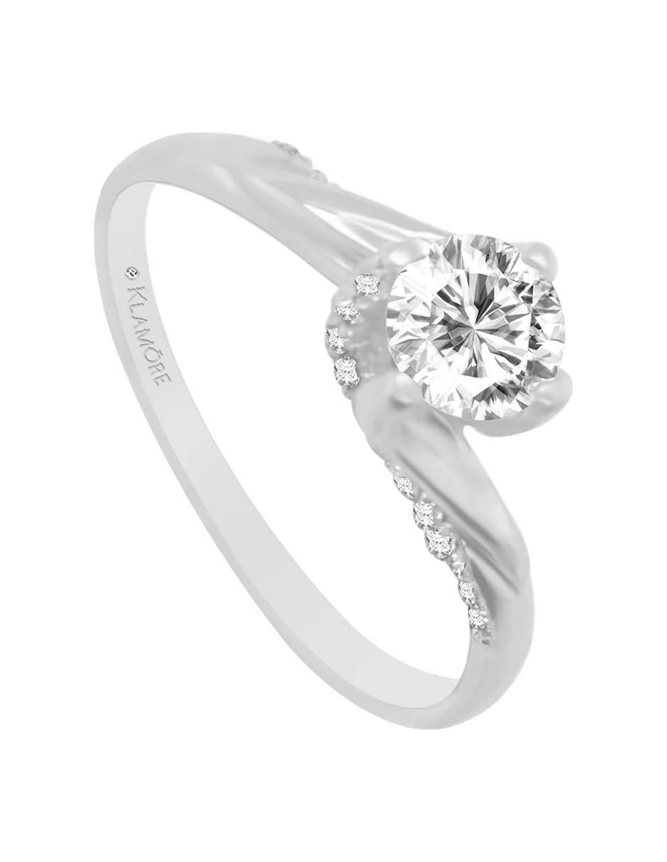 Anillo de compromiso de oro 14 k Fernanda diamante 3