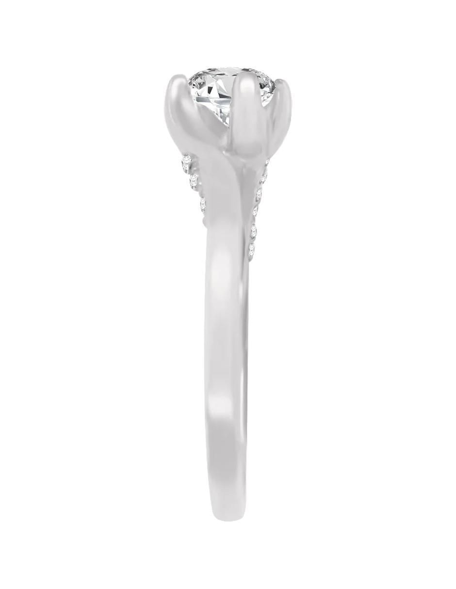 Anillo de compromiso de oro 14 k Fernanda diamante 4