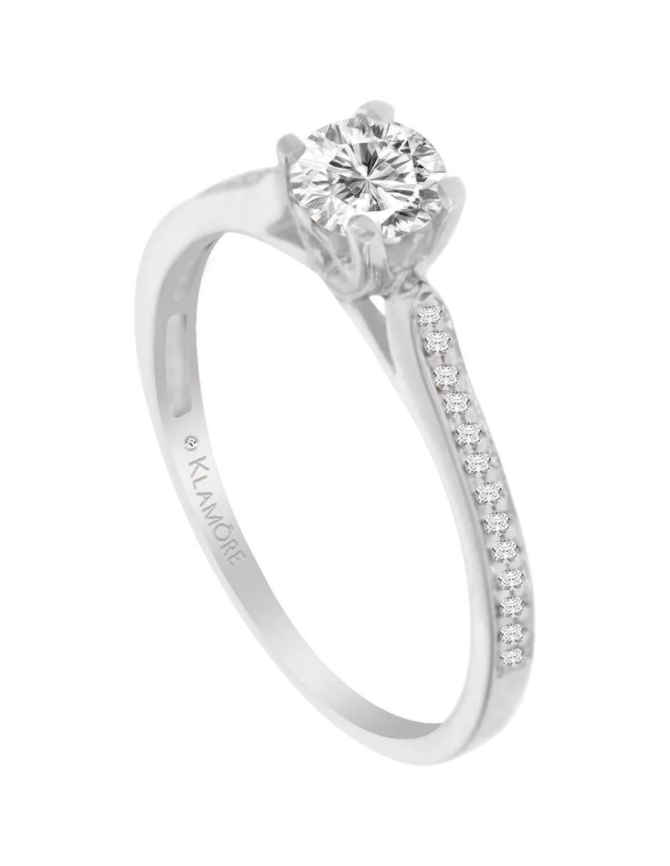 Anillo de compromiso de oro 14 k Vitalia diamante 2