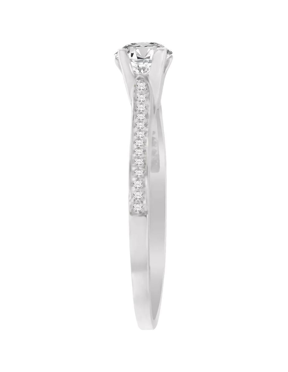 Anillo de compromiso de oro 14 k Vitalia diamante 4