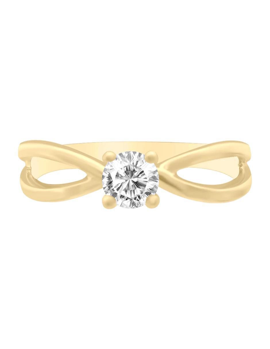Anillo de compromiso de oro 14 k Solange diamante