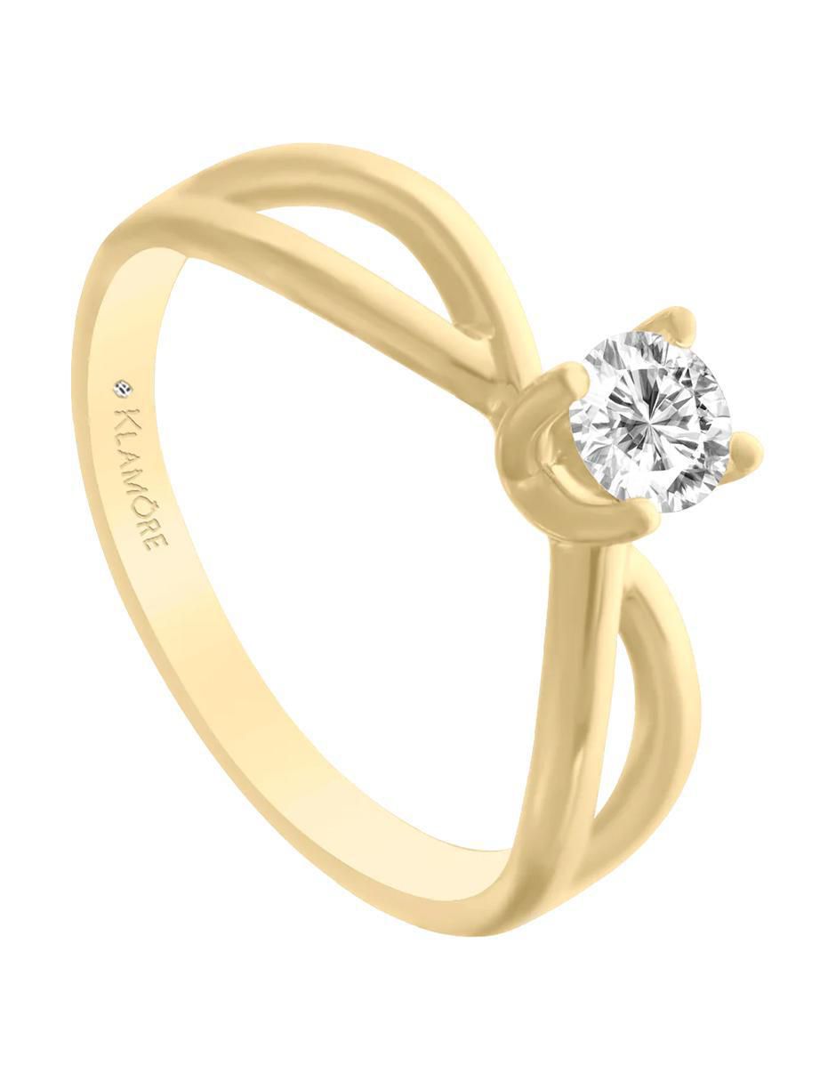 Anillo de compromiso "de" oro 14 k klamore solange diamante