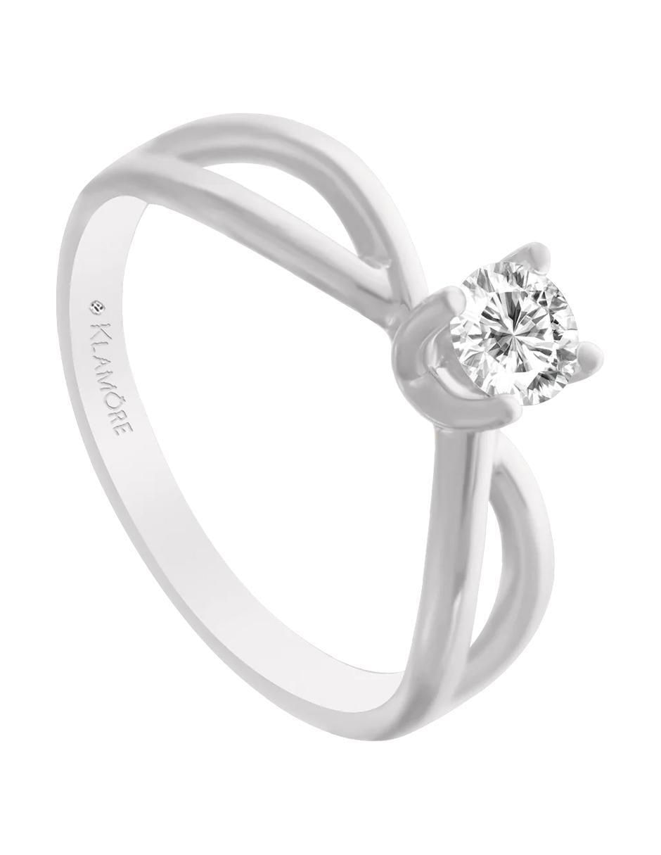 Anillo de compromiso de oro 14 k Solange diamante 3
