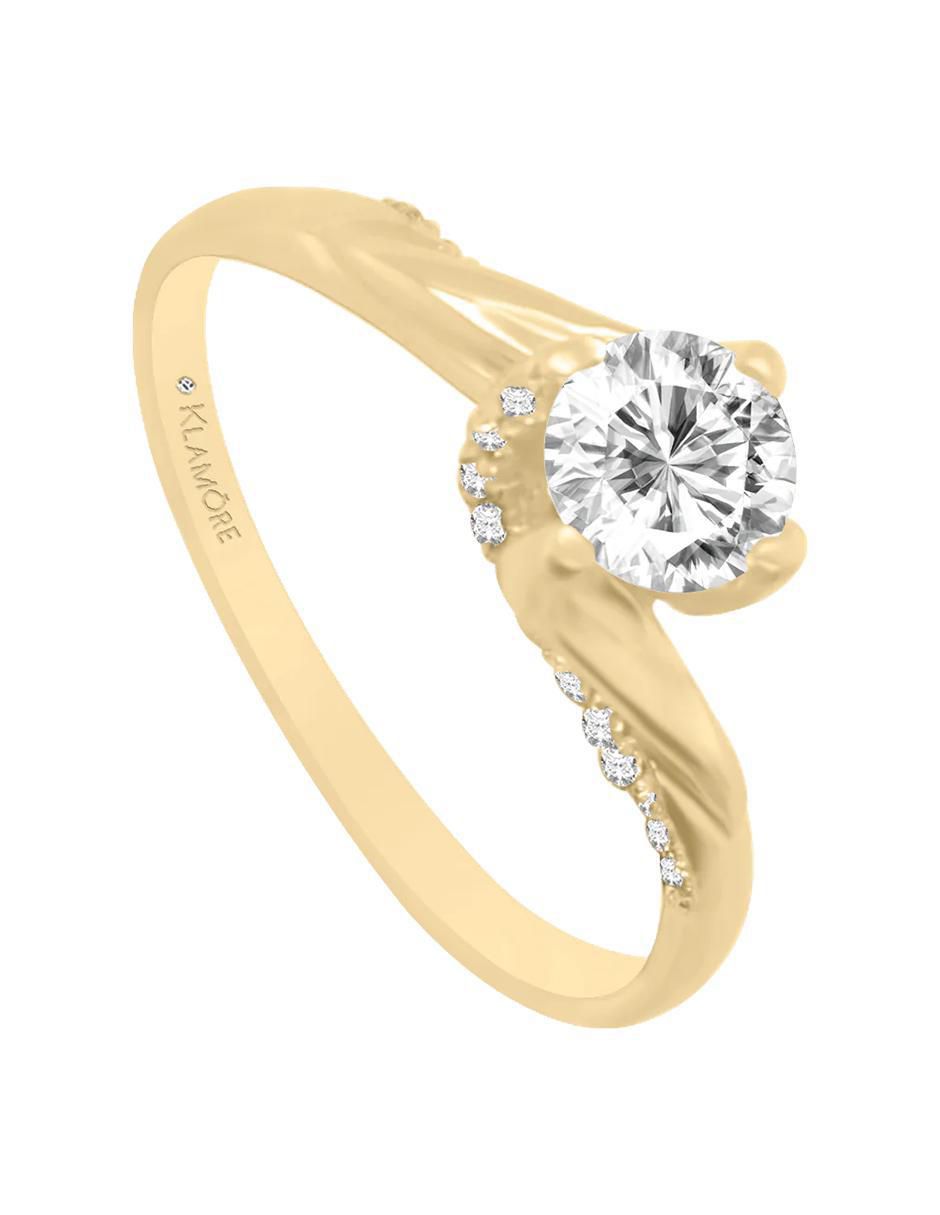 Anillo de compromiso "de" oro 14 k klamore fernanda diamante