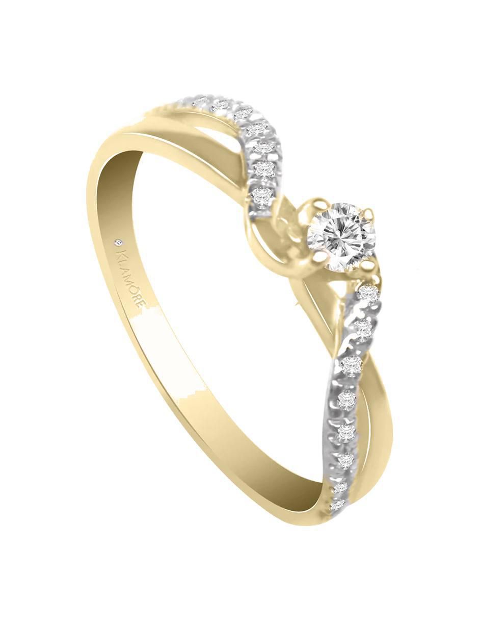 Anillo de compromiso de oro 14 k Angela diamante 2