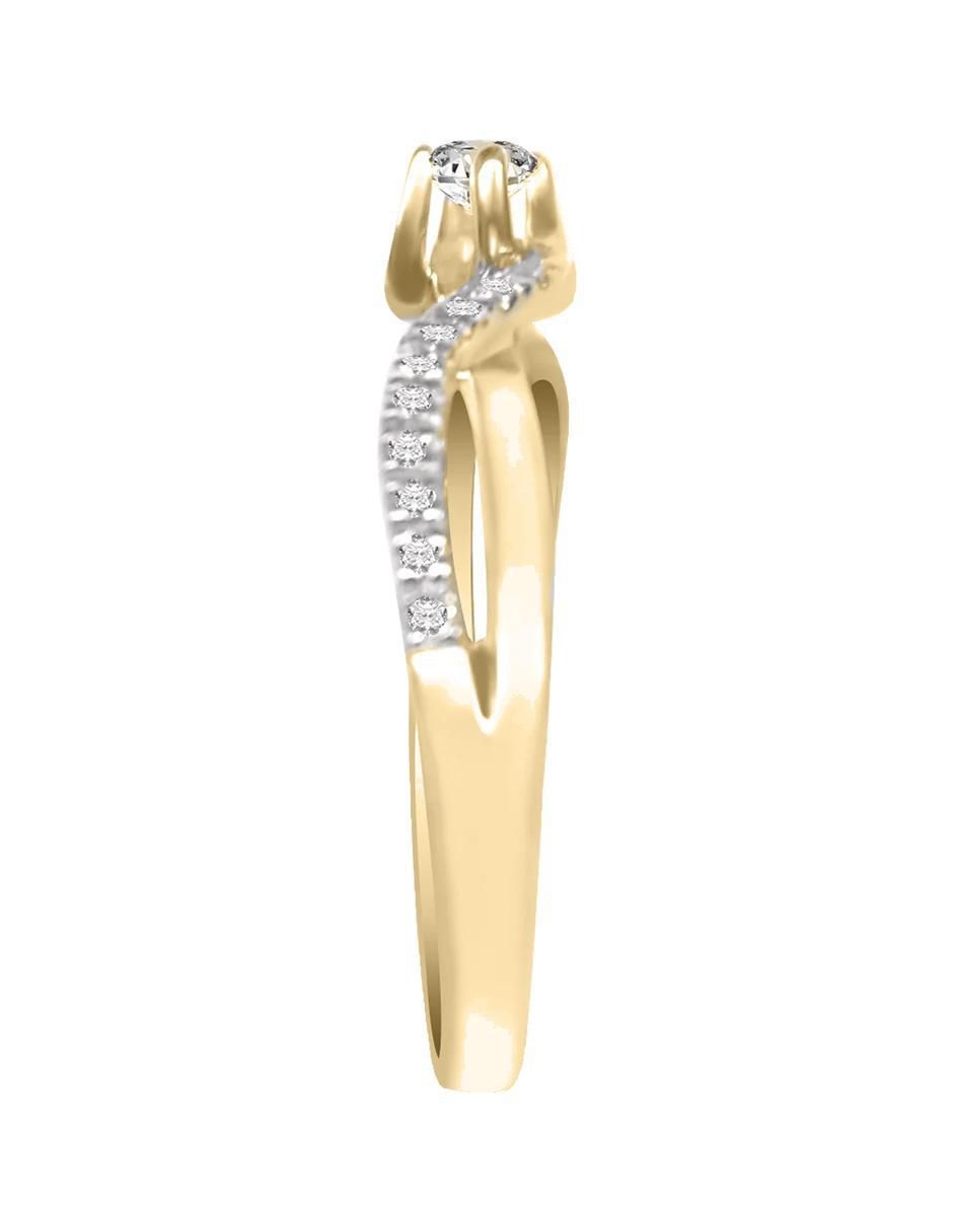 Anillo de compromiso de oro 14 k Angela diamante 3