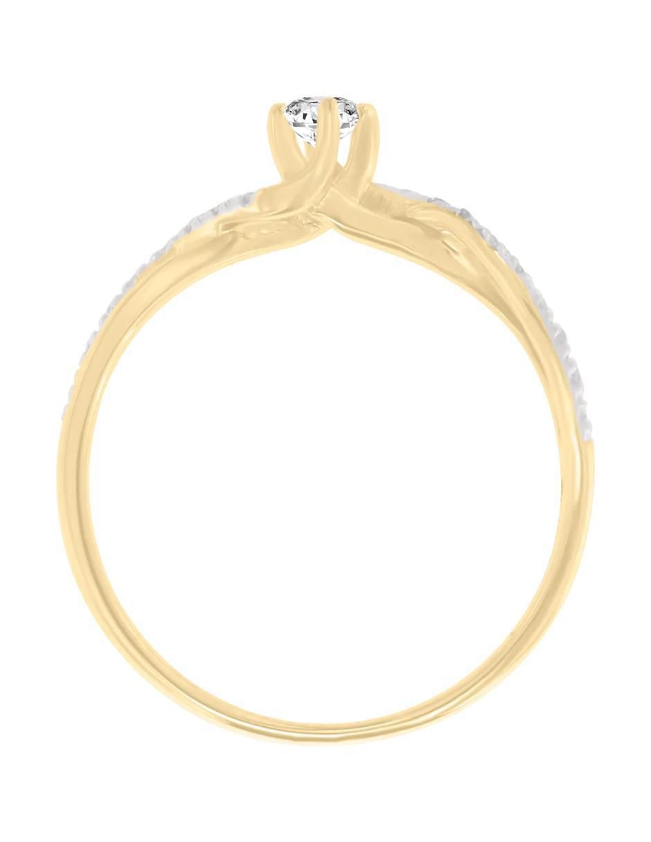 Anillo de compromiso de oro 14 k Angela diamante 4