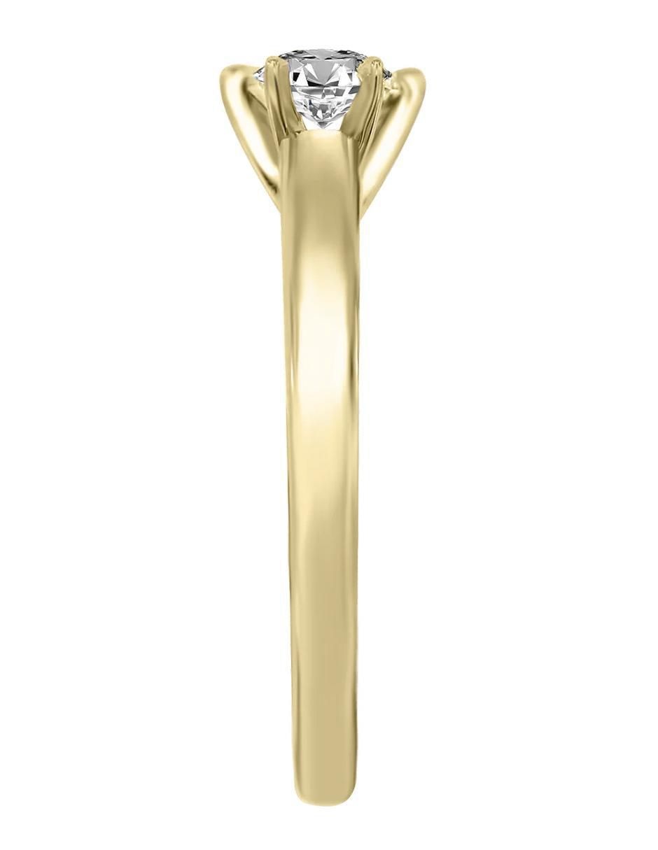 Anillo de compromiso "de" oro 14 k klamore sutil diamante