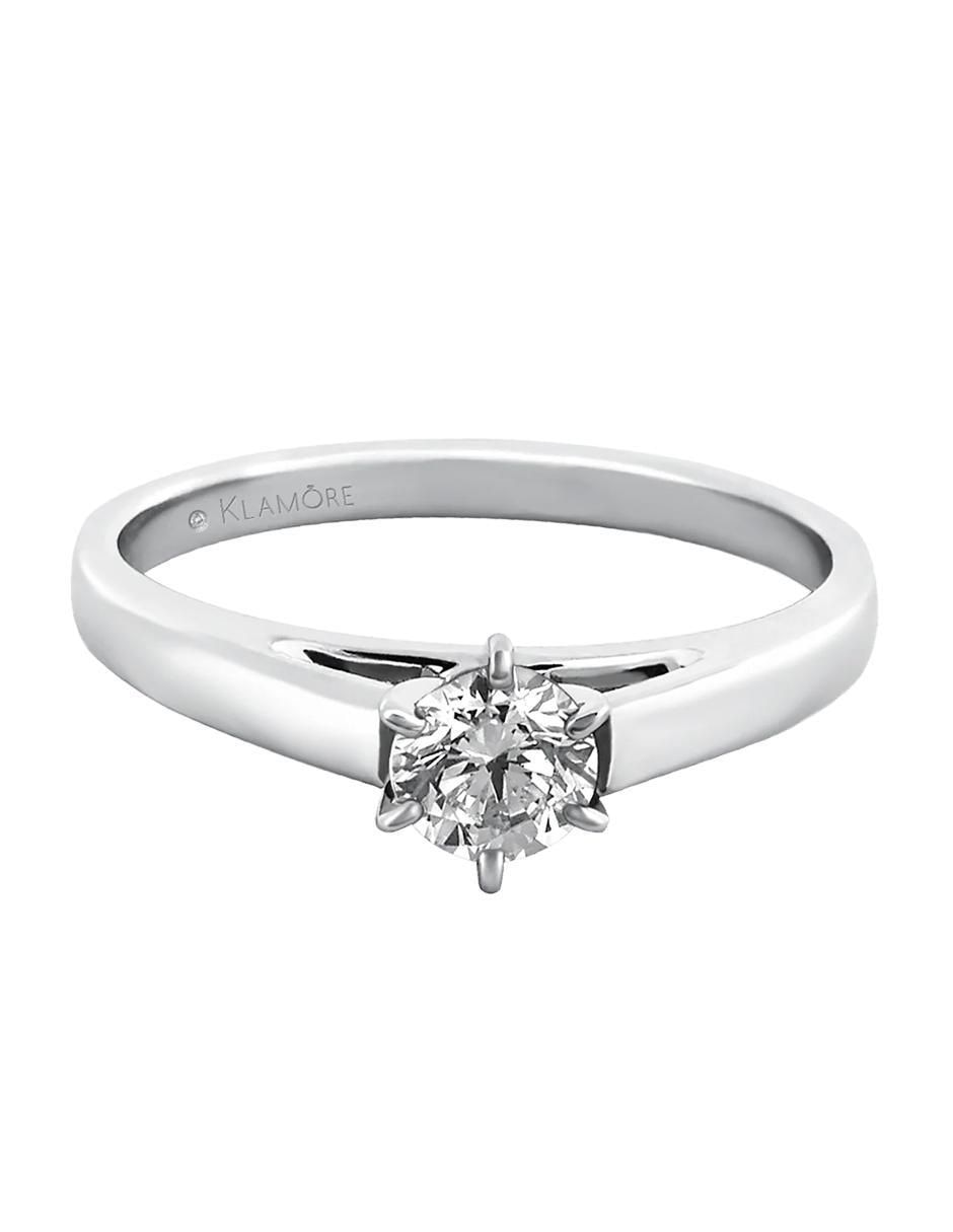 Anillo de compromiso de oro 14 k Sutil diamante 1