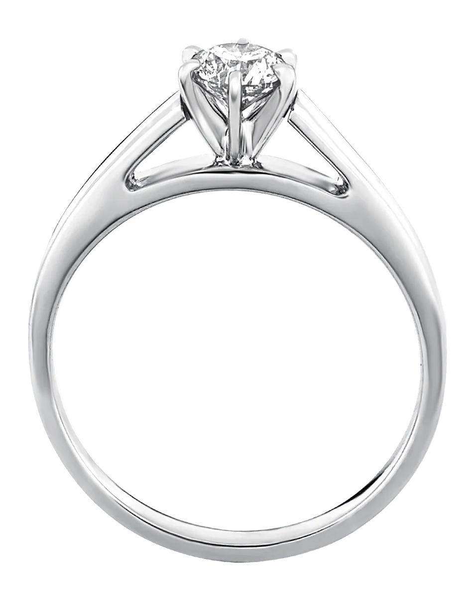 Anillo de compromiso de oro 14 k Sutil diamante 2