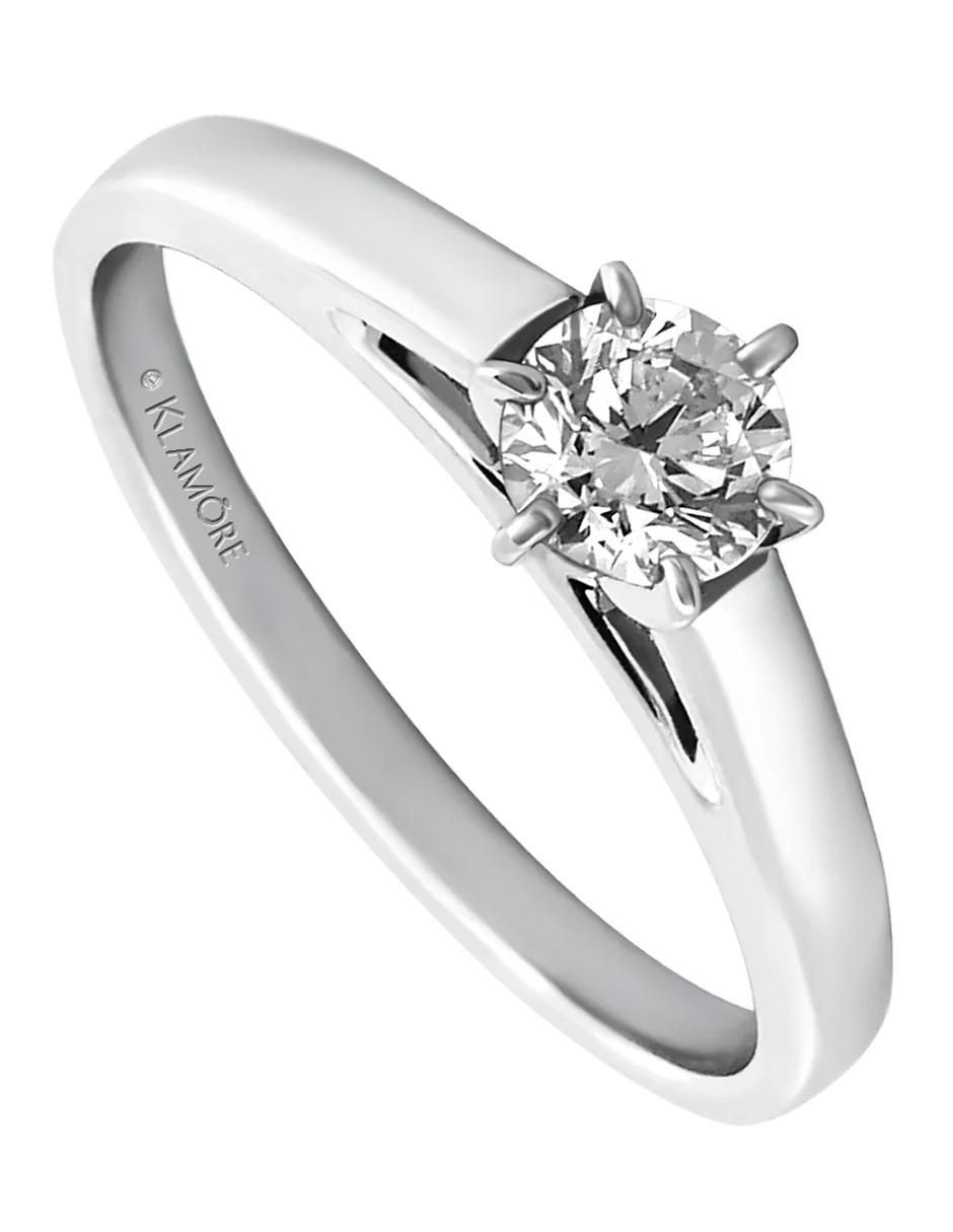 Anillo de compromiso de oro 14 k Sutil diamante 3