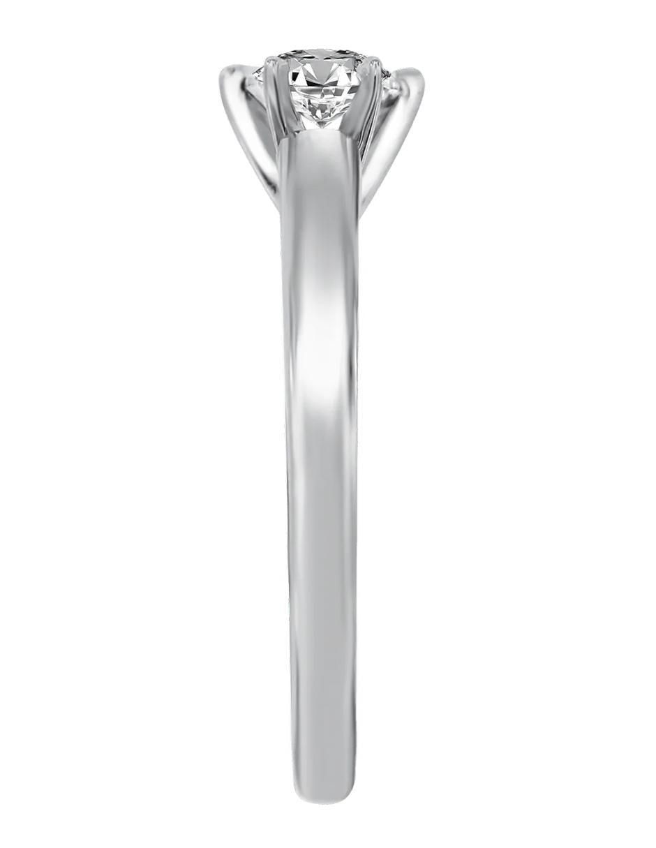 Anillo de compromiso de oro 14 k Sutil diamante 4