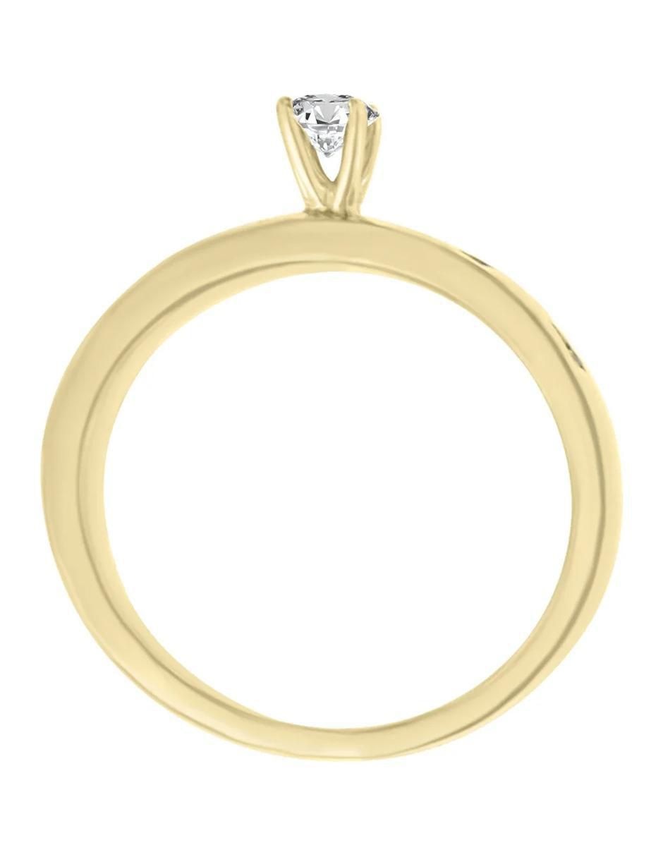 Anillo de compromiso "de" oro 14 k klamore ava diamante