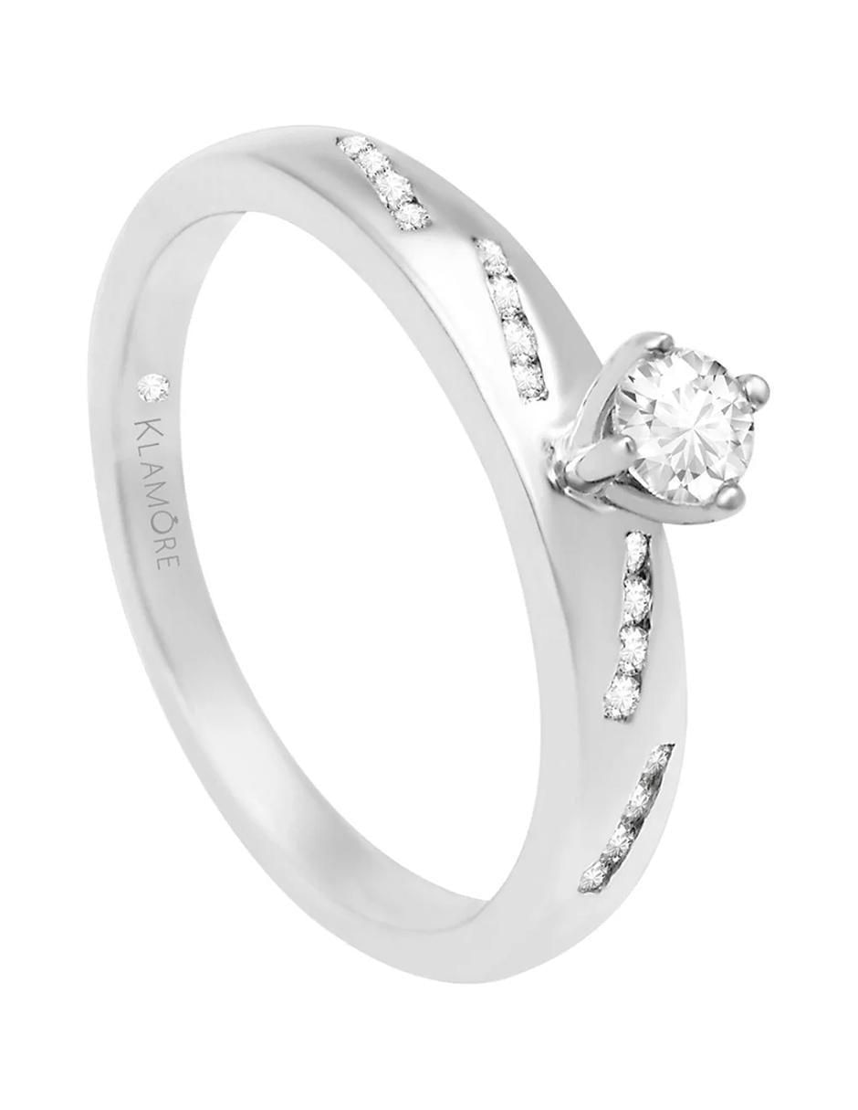 Anillo de compromiso de oro 14 k Ava diamante 3