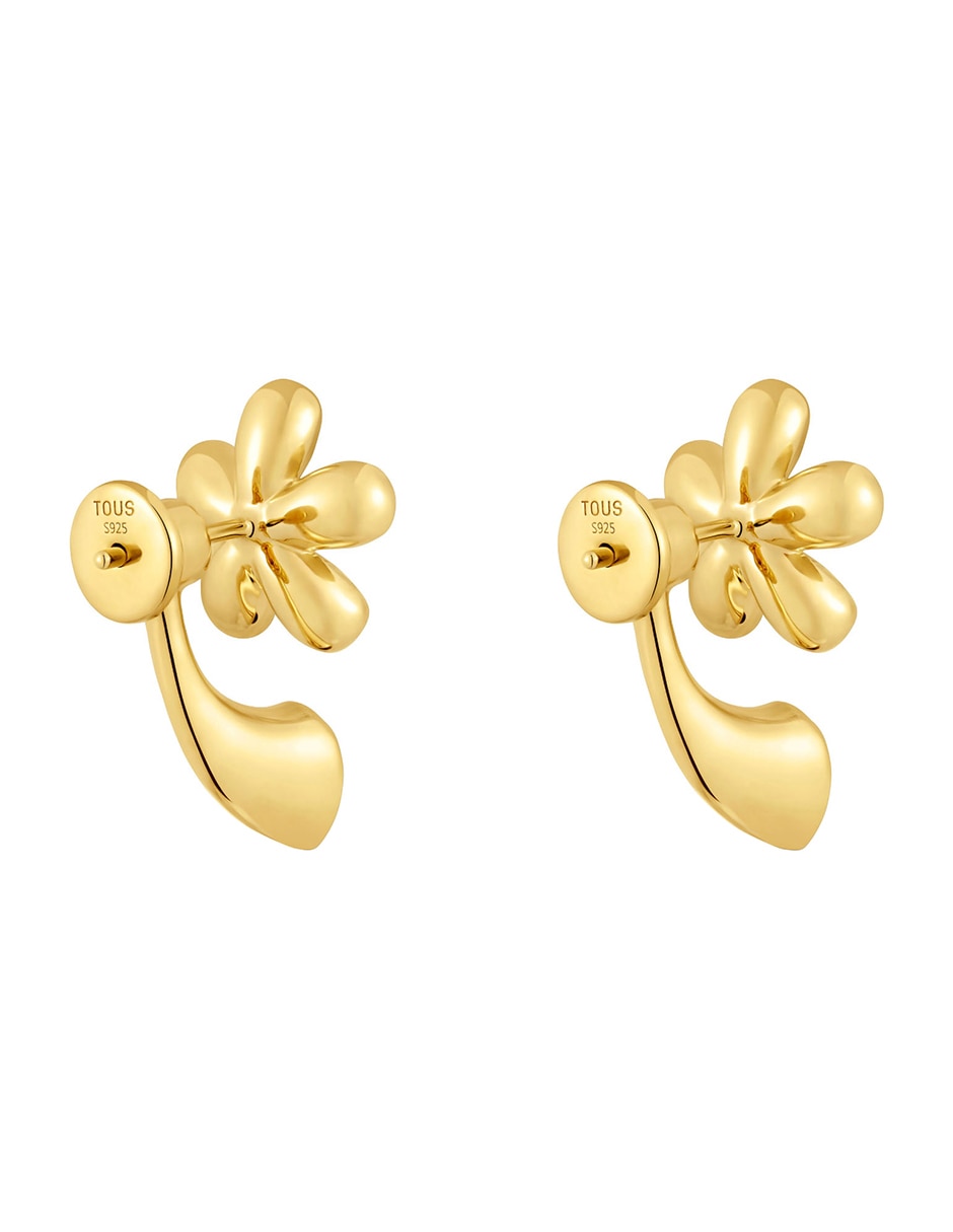 Aretes de flor Daisy de plata P 925 con acabado baño de oro amatista 7