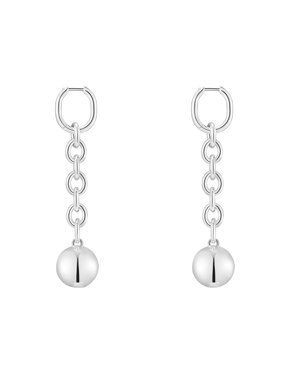 Aretes circulares Plump de plata P 925 con acabado brillante 2