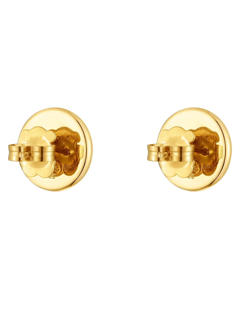 Aretes circulares Plump de plata P 925 con acabado baño de oro 6