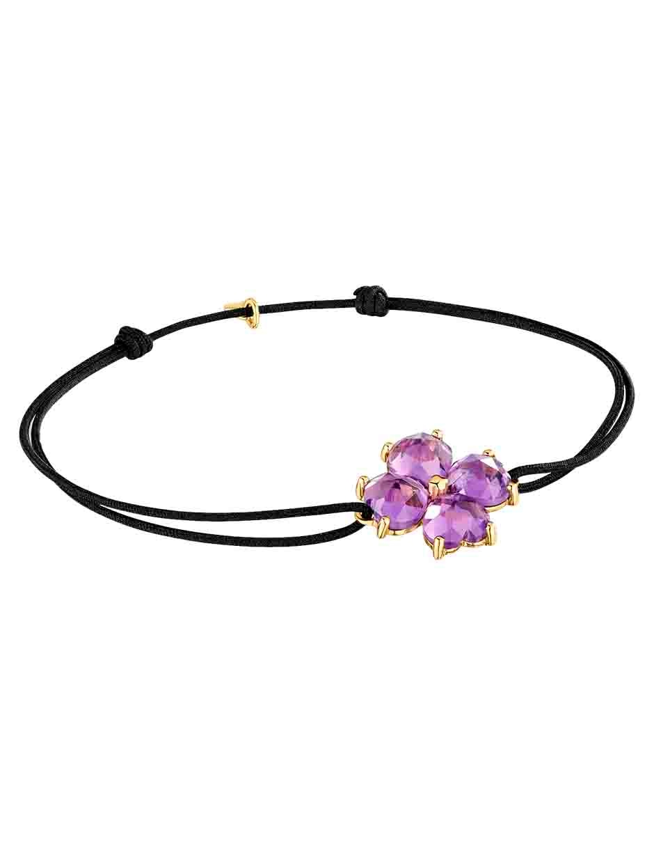 Pulsera de oro amarillo con amatista 18 k Daisy 2