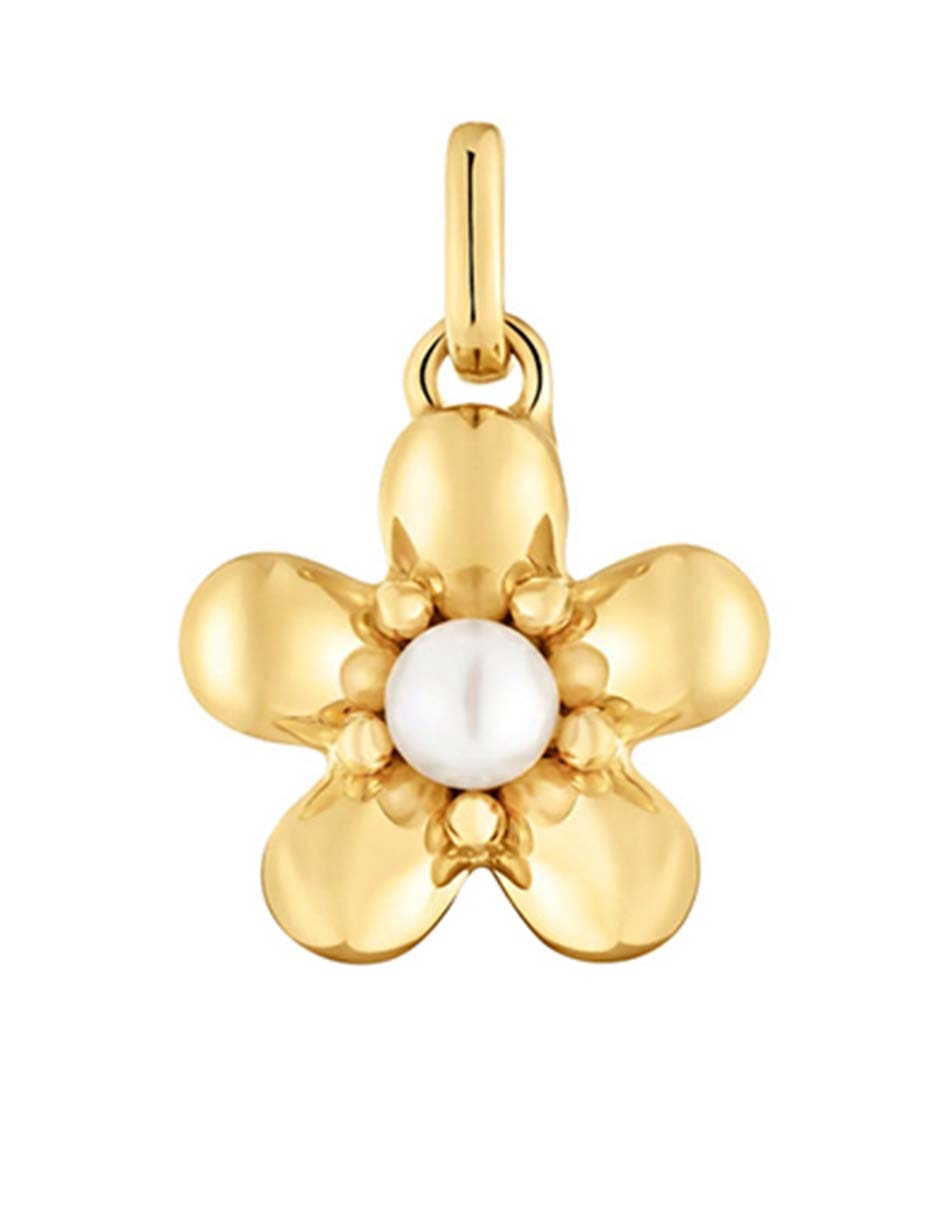 Dije de flor daisy de oro amarillo 18 K
