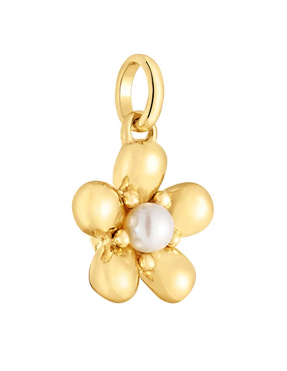 Dije de flor daisy de oro amarillo 18 K 2