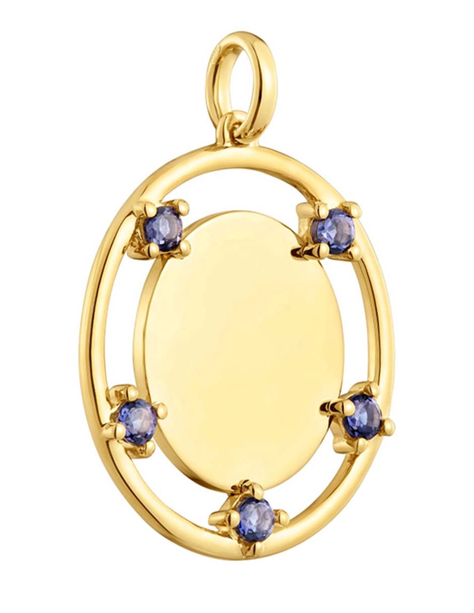 Dije circular basics de oro amarillo 18 K 2