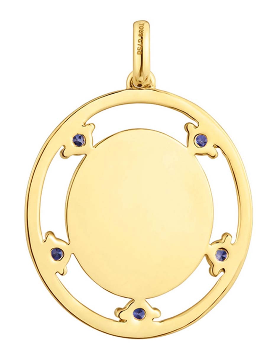 Dije circular basics de oro amarillo 18 K 5